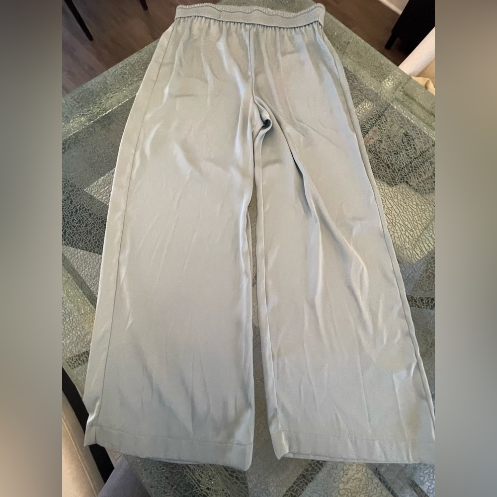 Rachel Zoe Light Blue Satin Pants NWOT. Size L